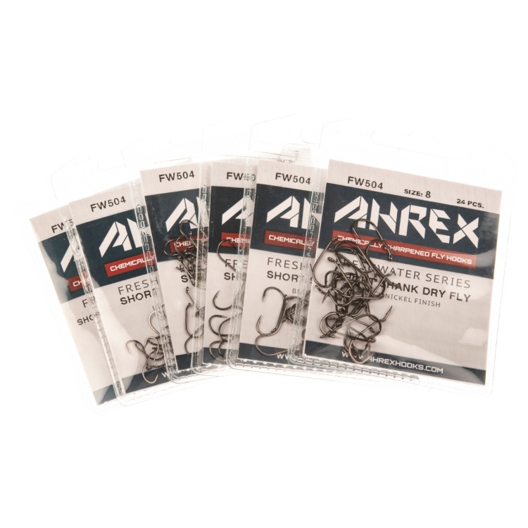 Ahrex Fw504 Short Shank Dry Barbed #16 Trout Fly Tying Hooks